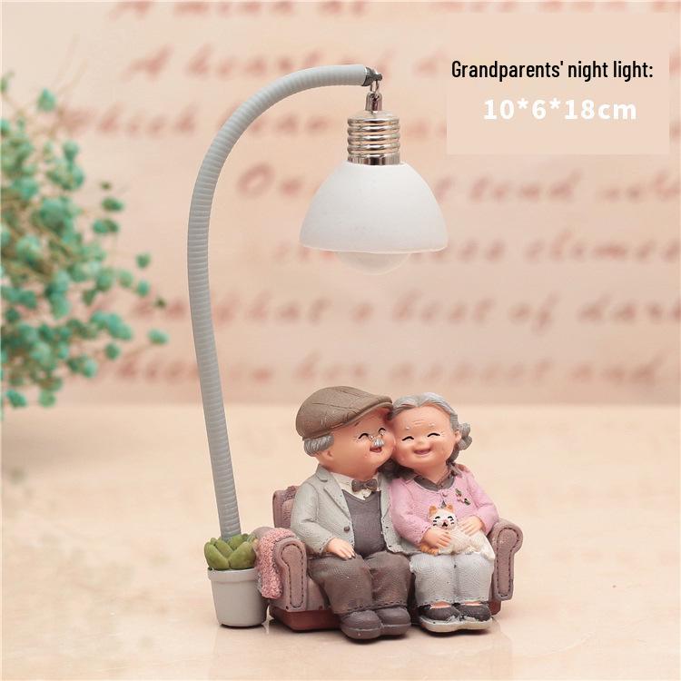 

Креативная фигурка пары: Юбилейный подарок для супруга/супруги или лучшего друга, декор «Старик и женщина» для гостиной Elderly series