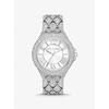 Oversized Camille Pavé Silver-Tone Watch MK4803