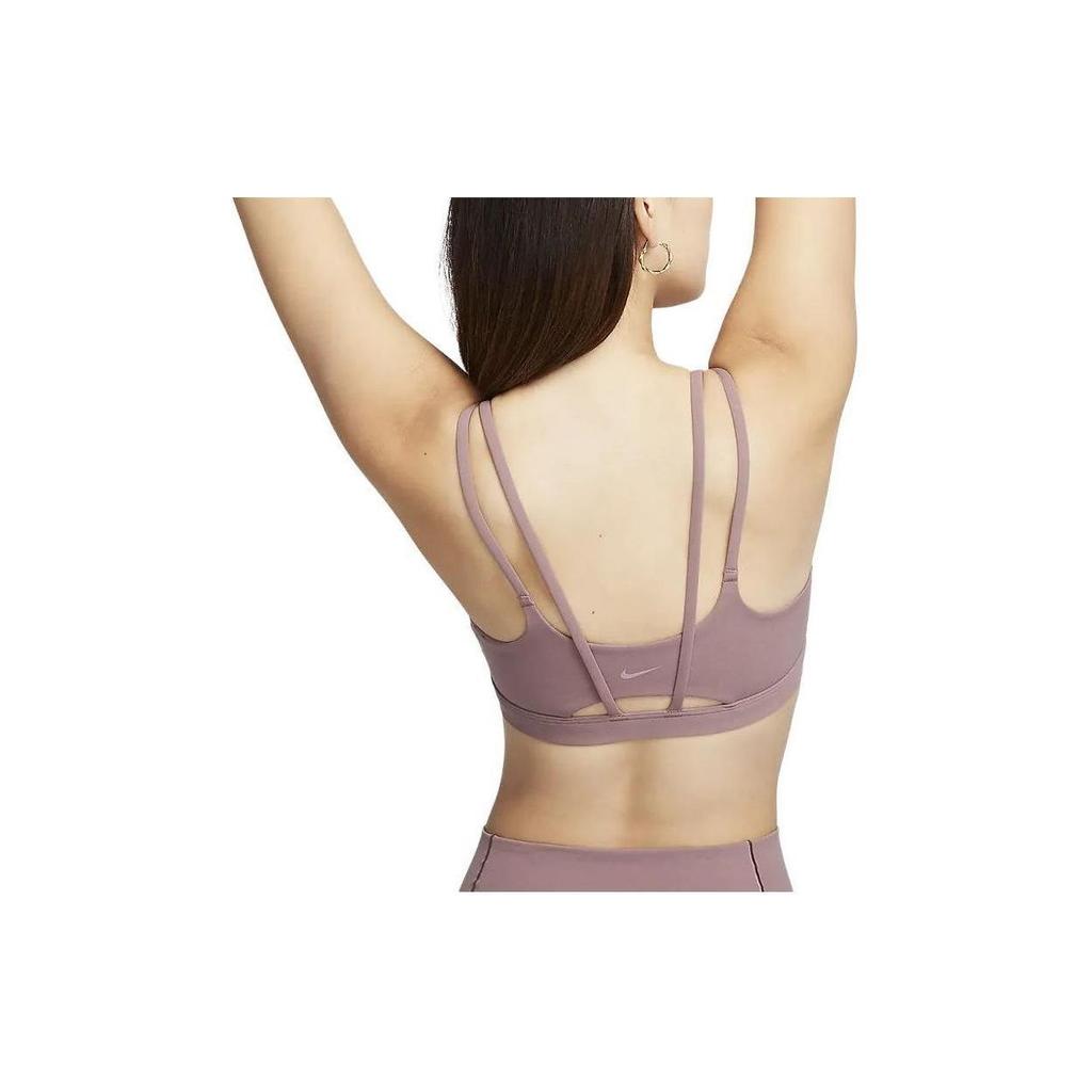 Nike Solid Color Double Strap Sports Bra Women Underwear Smoke-Grey Purple-Red DO6609-208