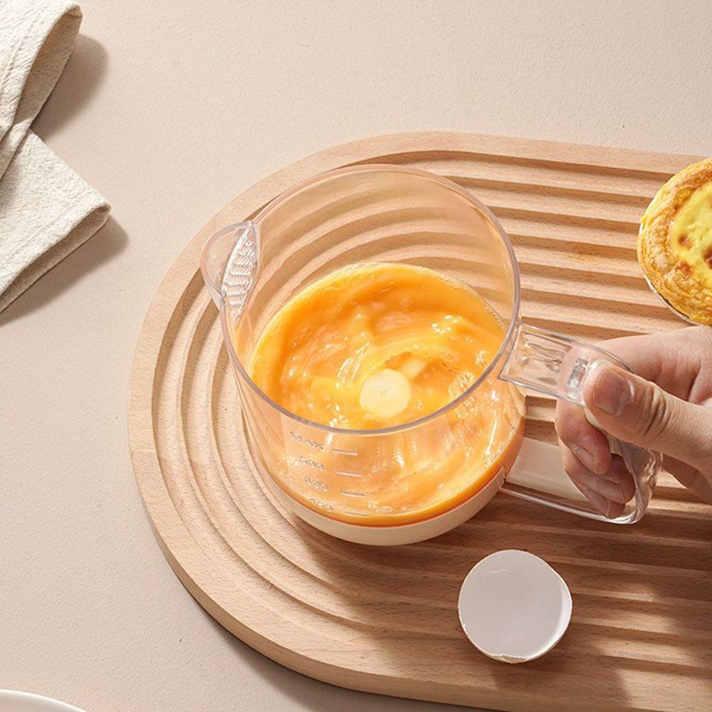 Dust-proof Egg Beater with Clear  Scale Liquid Mixing Cup Multi-Functionl Mixing Cup Whisk  Baking