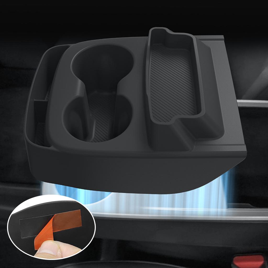 For Tesla Model Y Standard 2026 Center Console Silicone Cup Holder Kit Central Console Water Cup Holder Car Interior Accessories