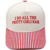 PRETTY GIRLS HAIR Fun Embroidery Color Matching Truck Driver Hat Men's and Women's Casual Sun Hat