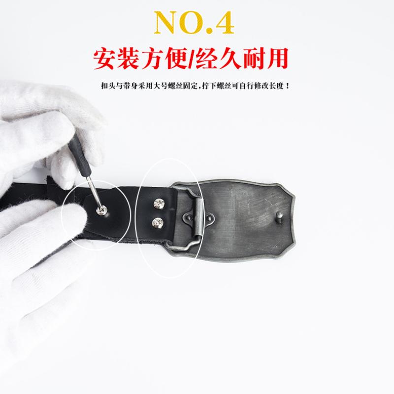 Alloy Belt American Skeleton Playing Card Modeling Belt Fashion Trend Personalized Western Denim Belt