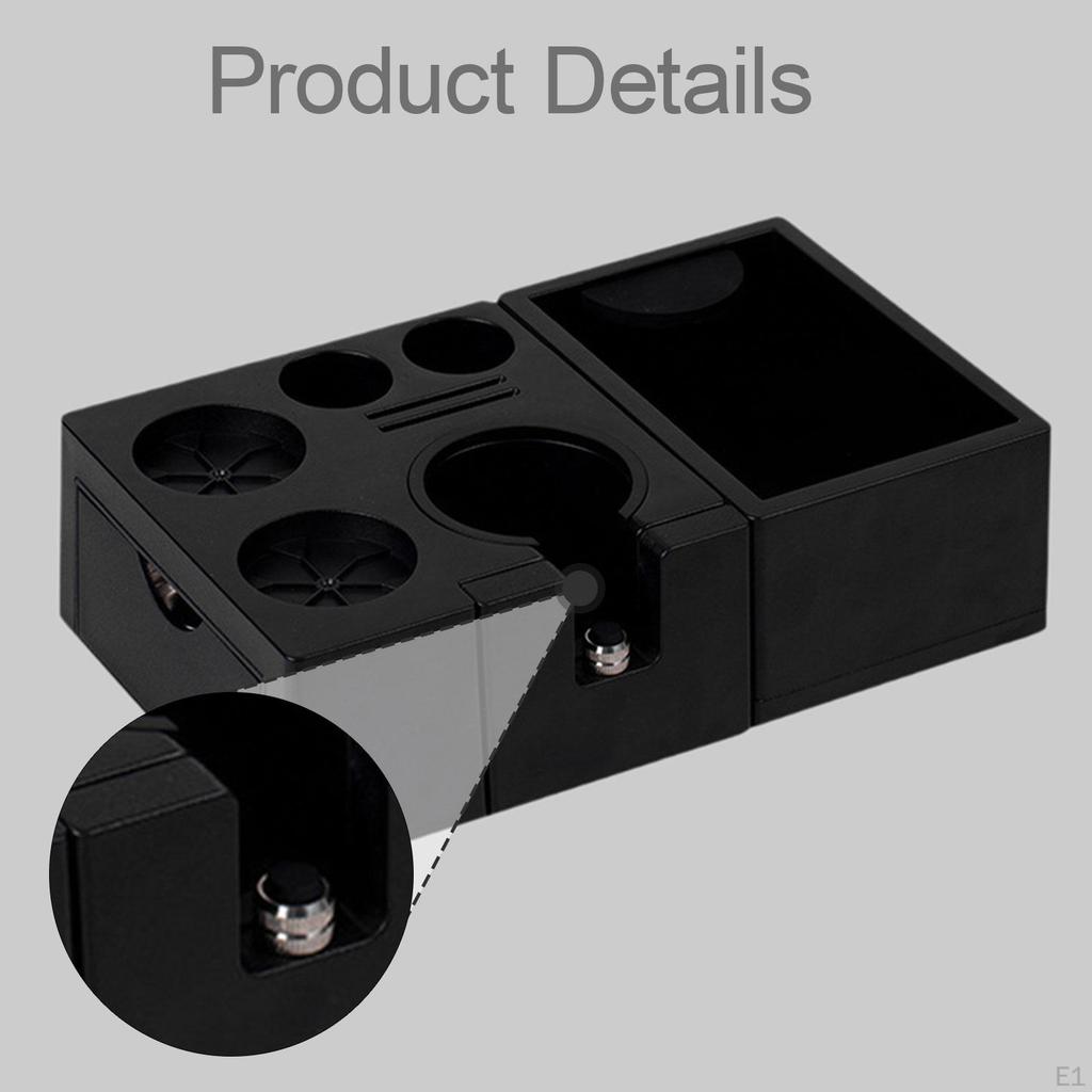 Universal Coffee Tamping Station with Side Storage Drawer Accessory Sturdy Compact Organizer