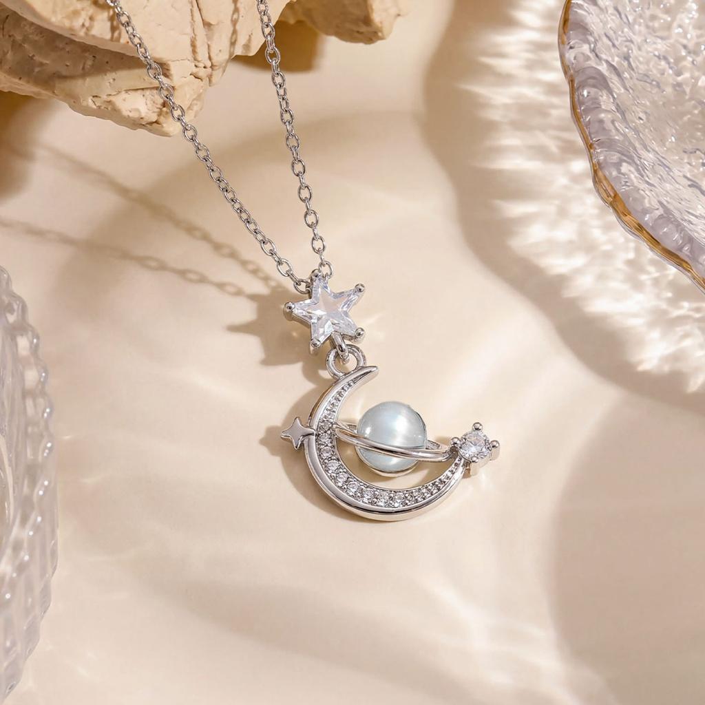 Necklace Women's New Dream Planet Series Exquisite Necklace Niche Design Light Luxury Fashion High-end Titanium Steel Accessories