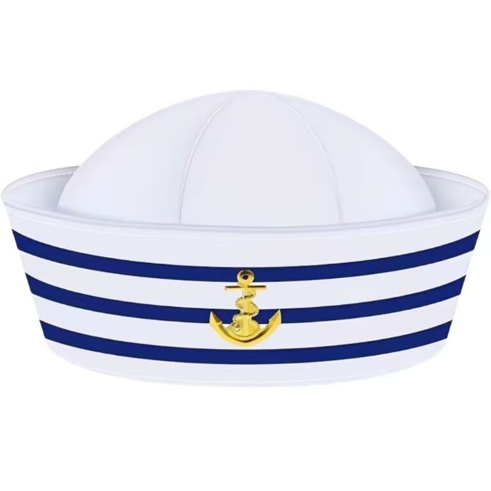 Boat Costume Yacht Captain Hat Dressing Up Navy Blue Sailor Ship Cap Role Play Comfortable Scarf Sailor Hat Costume Accessory