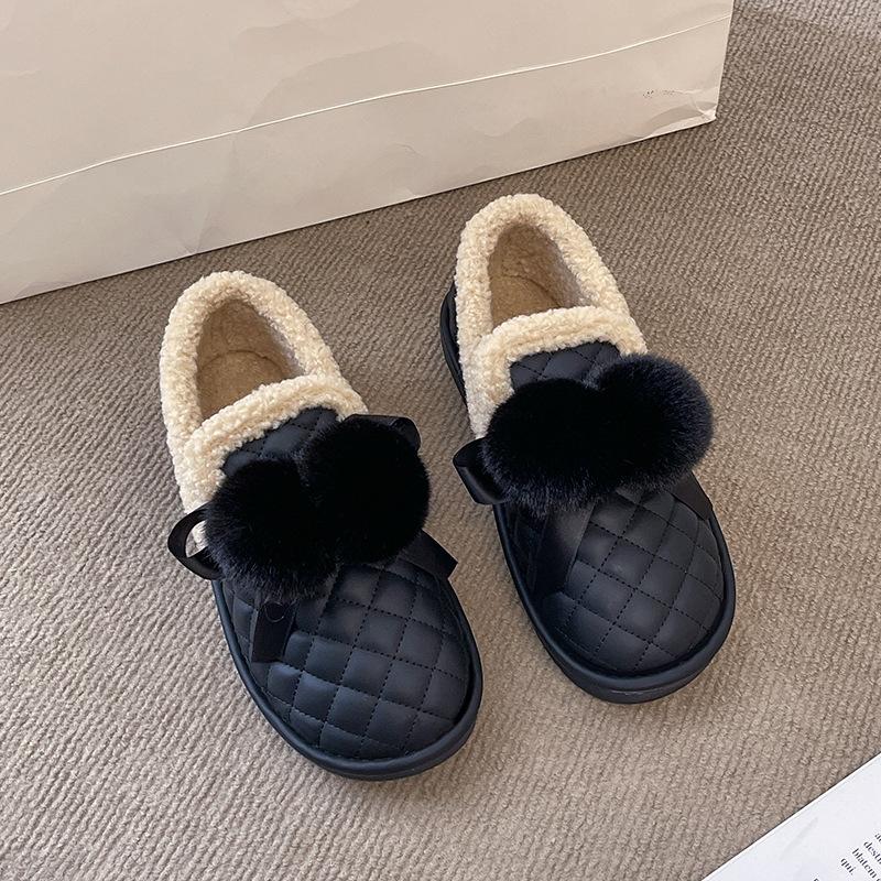Snow boots women's 2025 new winter plush short boots thickened warm rabbit plush bread women's shoes Northeast cotton shoes