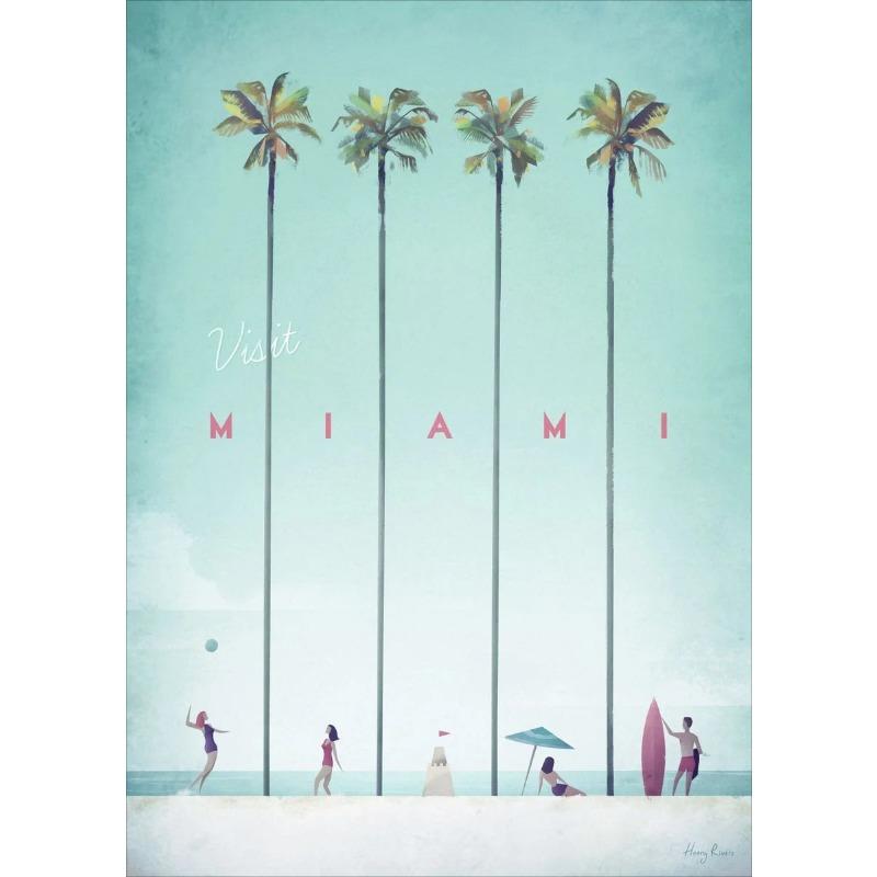 Visit Miami Poster Canvas Printing Miami City Real Photos Wall Art Miami Traveling Aesthetic Print Home Room Bar Wall Decoration