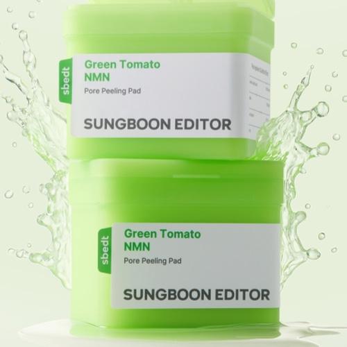 SUNGBOON EDITOR Green Tomato NMN Pore Peeling Pads 170ml/60pads