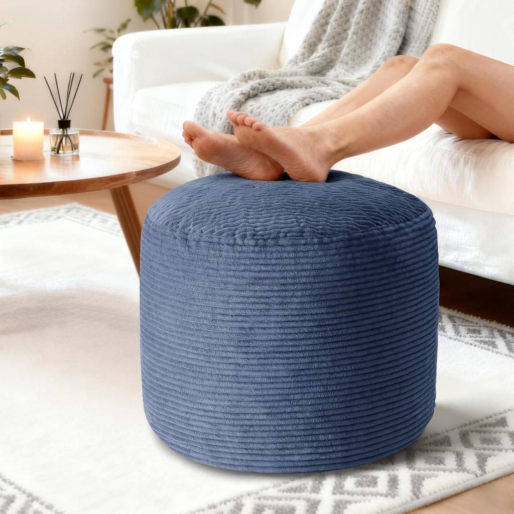 Sitzsäcke Hocker für Erwachsene Sitzsack Fußstütze Schaumstoffgefüllter Hocker von BeanBag Fußhocker von Faul Sofa für Schlafzimmer, Wohnzimmer, Wohnung