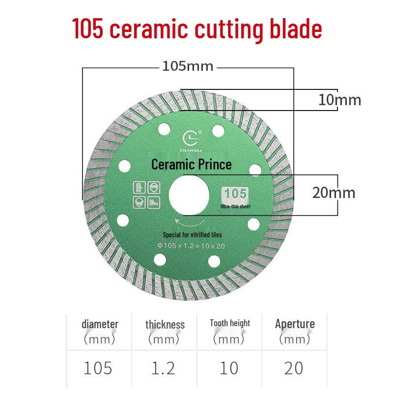 Ultra-thin 105mm Diamond Saw Blade for Ceramic, Marble & Vitrified Tiles - Fits Angle Grinders