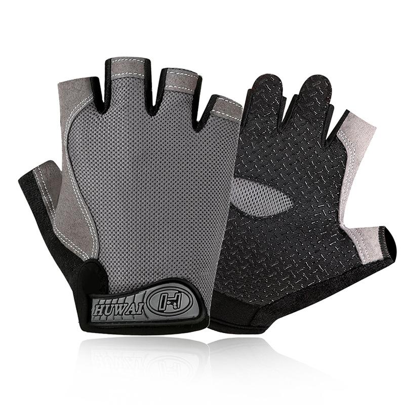 Half-finger gloves men's net sports shock absorption breathable weight lifting equipment training