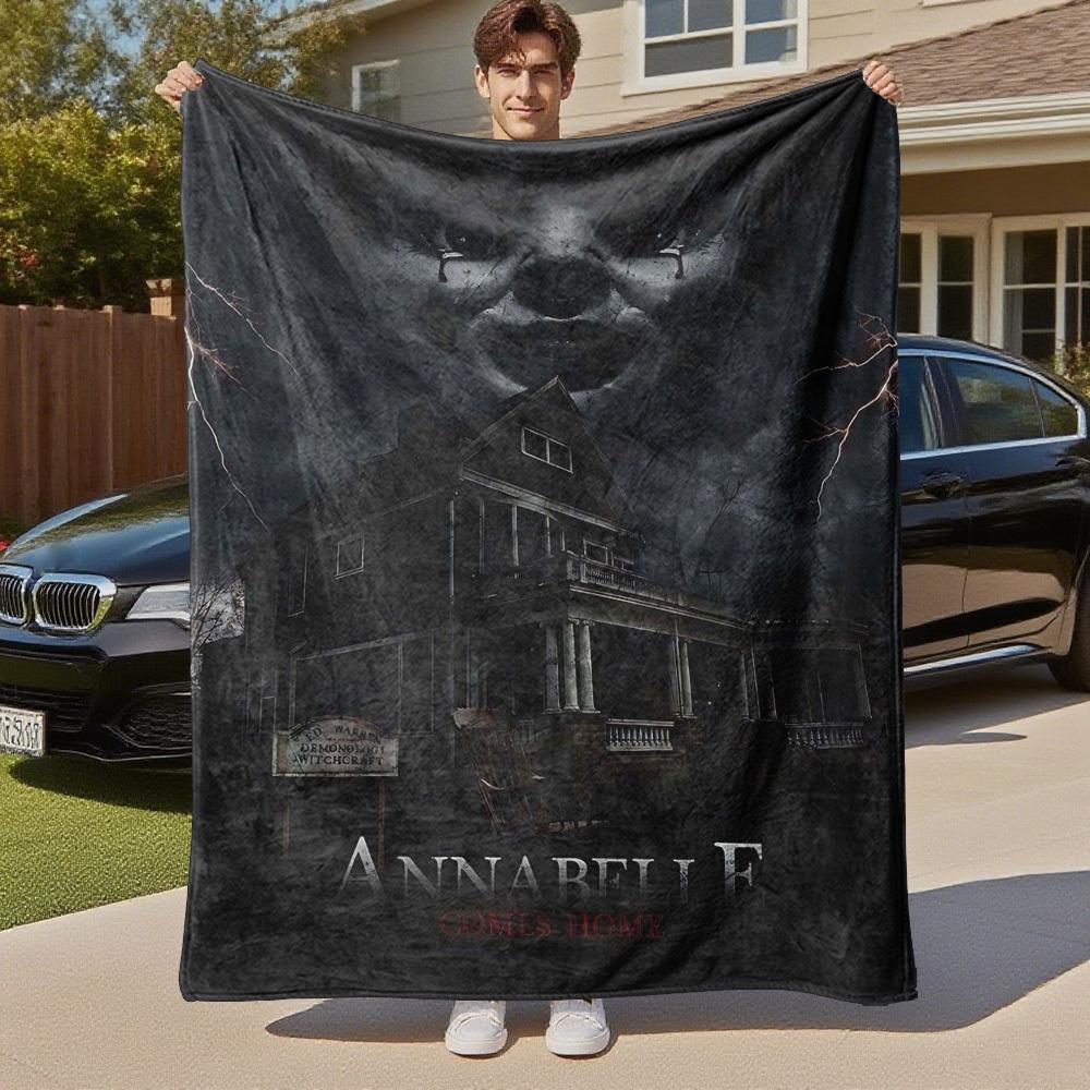1PC Annabelle Comes Home Outdoor Flannel Blanket Soft Plush Decor for Picnics, camping,Bedroom, Playroom, Office1152A 75X95CM