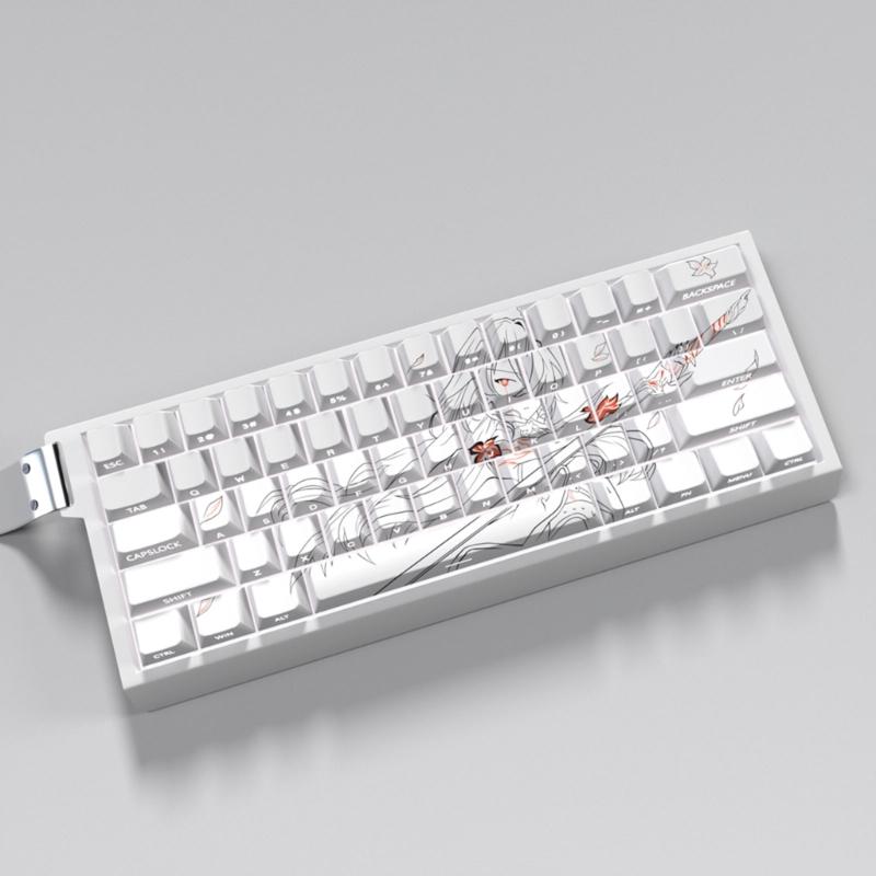 Anime Keycaps Cartoon 74 Keys PBT Keycap Mechanical Keyboards Caps for 61 67 68 Keyboards Gaming Accessories