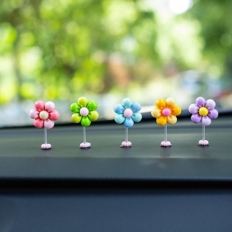 

5 шт. трясущаяся голова цветущая сакура украшения для салона автомобиля авто приборной панели цветок аксессуары для украшения автомобиля