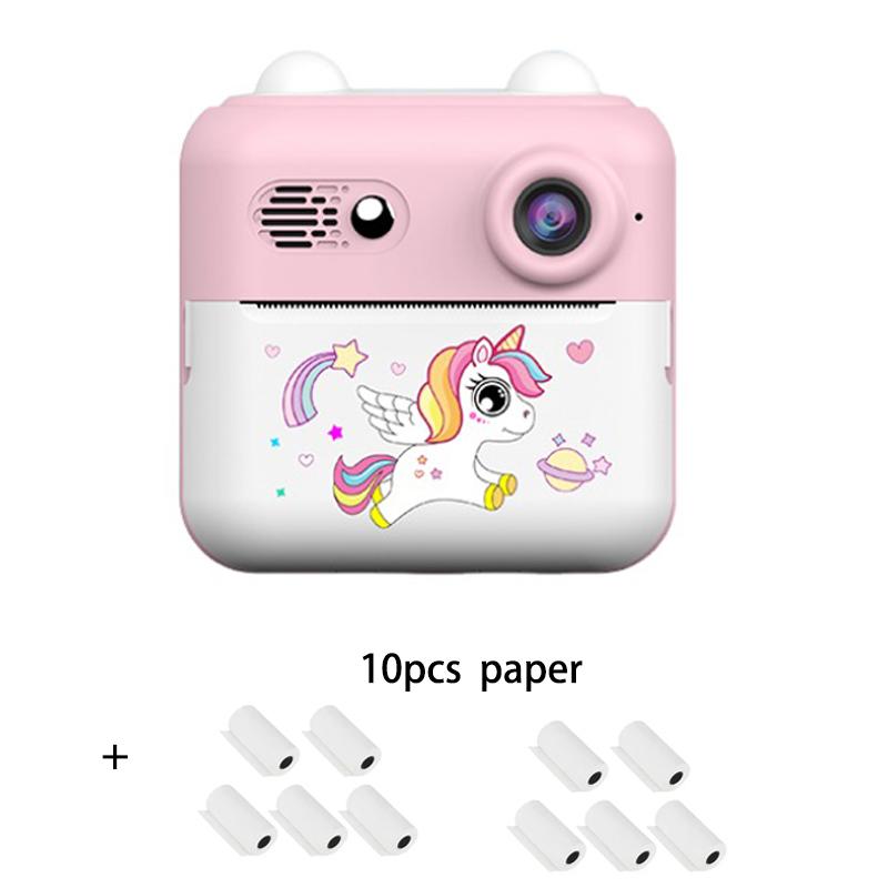 Fofo para Crianças Desenho Animado Câmera Impressora Térmica Portátil Crianças Instantânea Criança Câmera Mini Câmera Digital