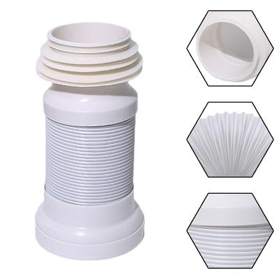 Extendable WC Pan Connector Home Plumbing PVC Toilet Waste