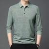 New Men T Shirt Polo Shirt Long Sleeve Autumn Casual Turn Down Collar Printed Fashion Business Outdoor Basic Men Top
