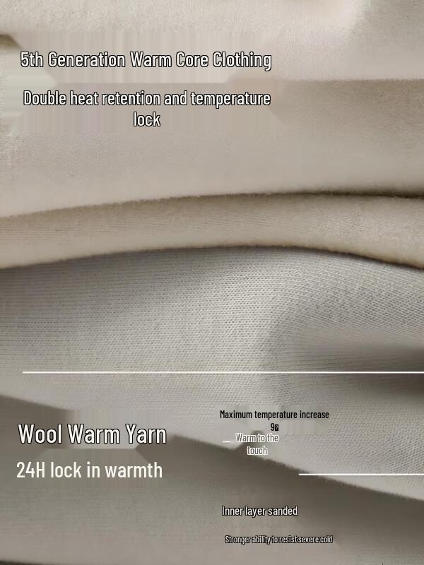 FUNIBAOLUO Men's Wool Modal Mid-Neck Base Layer Top