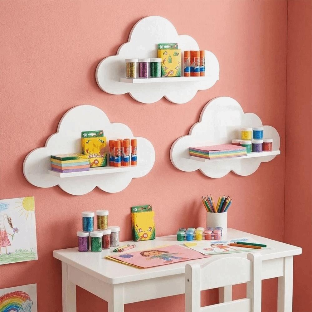 Minimalist Wall Storage Rack Durable Cloud Shape Shelf Home Decorative Wall Shelf Display  Bedroom