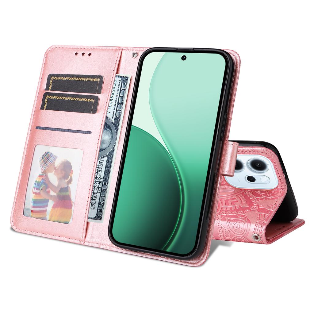 For Oppo Reno15 F 5G Case Sunflower Imprint Leather Wallet Phone Cover