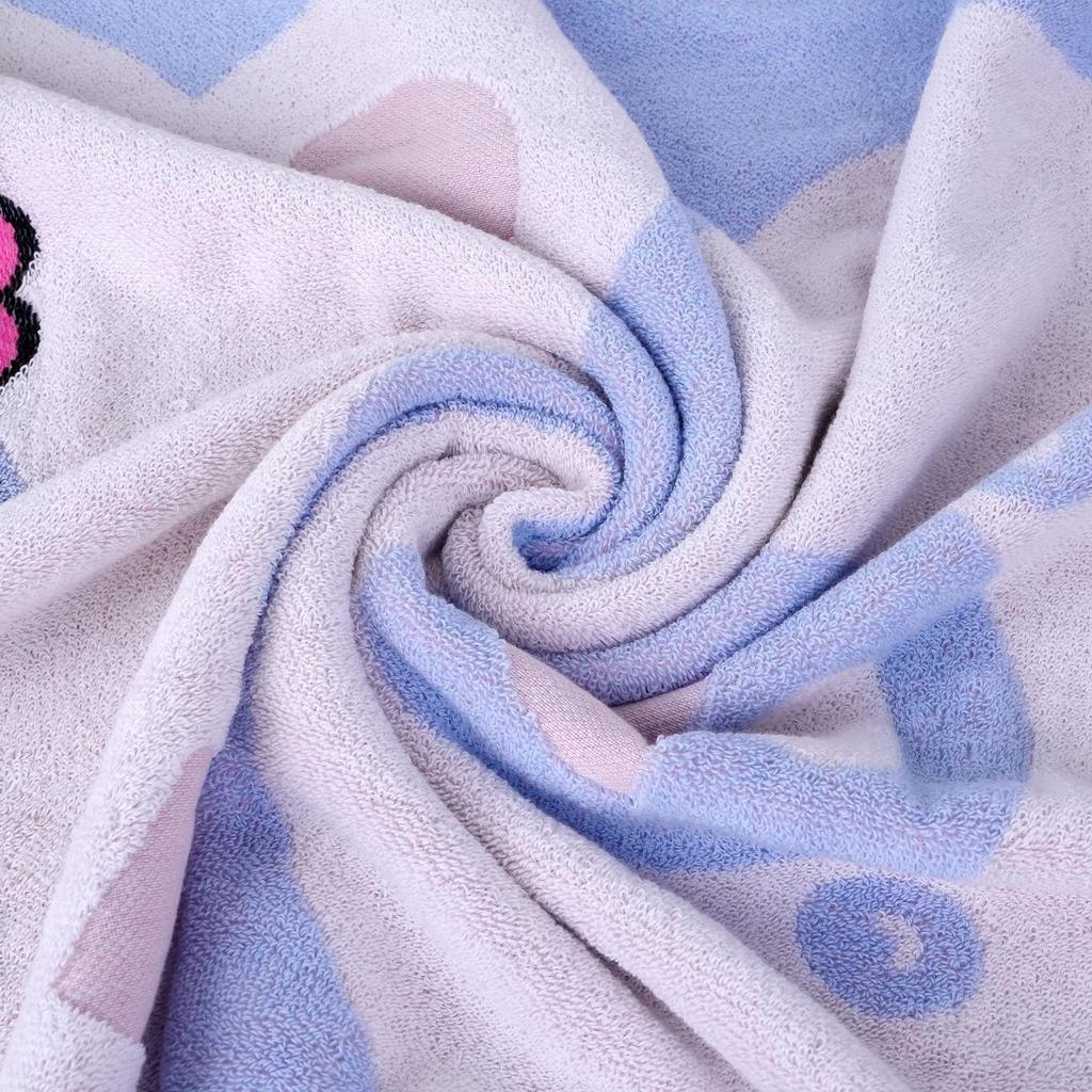 Children's Cute Bear Jacquard Bath Towel - Soft, Thick, Absorbent, All-Cotton
