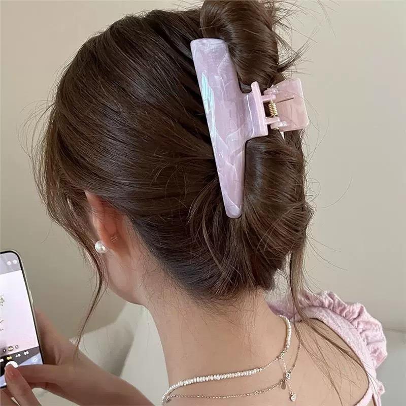 Pumpkin Grab Clip Large Hair VolumeShark ClipHigh-end Look Back of The Head Updo Hair Clip