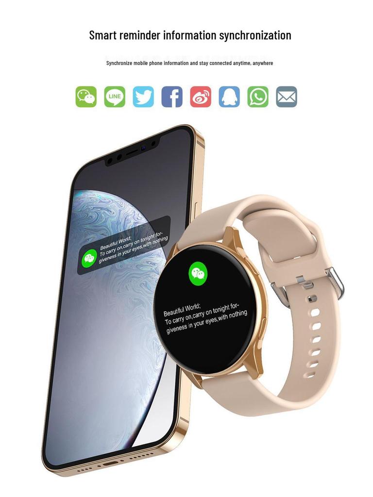 Round Smartwatch: Heart Rate Monitor, Touchscreen, Pedometer, Bluetooth Calls for Men & Women