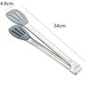 Stainless Steel Bread Tongs No-slip Handle Kitchen Tool for Salad Steak Meat Clip Cooking Accessories