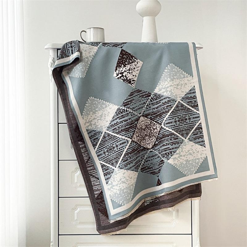 

Imitation cashmere high-end winter double-sided scarf women s outer shawl versatile thickened warm scarf 190X65cm светло-синий