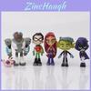 Vibrant Teen Titans Go Anime Figures With Robin Raven Beast Boy Starfire