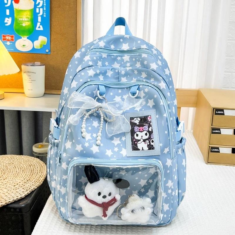 Schoolbag High-value Cute Girl Backpack Japanese Students Large-capacity Schoolbag Pain Bag Going Out Versatile Star Backpack Female