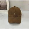 Autumn and winter three-dimensional letter woolen material hard top warm baseball cap men and women versatile face small cap tide