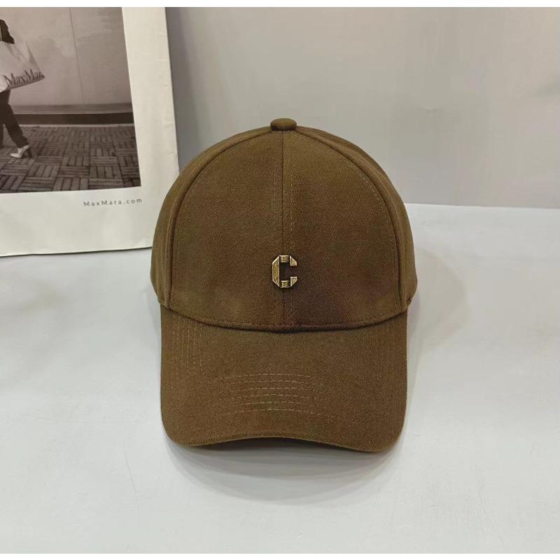 Autumn and winter three-dimensional letter woolen material hard top warm baseball cap men and women versatile face small cap tide