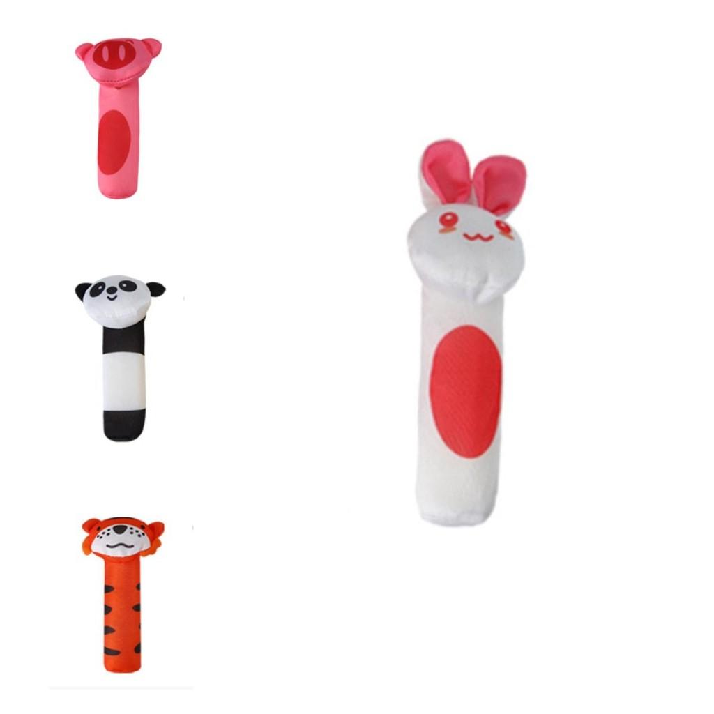 Cute Animal Bell Rattle Plush Toy For Soothing And Visual Development Of Newborns