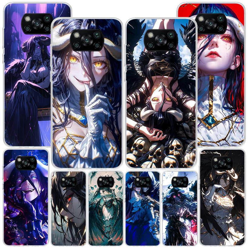 Albedo Overlord Anime Phnoe Case for Xiaomi Poco X5 X6 X7 Pro X4 Gt F7 Ultra M8 M7 Redmi 15C 15 13C 13 12C 12 Unique Cover Coque