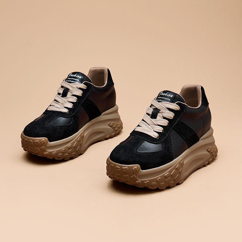 High on Platform Sneakers Shoes for Women Red Round Toe Woman Footwear Spring Autumn 2025 New Quality Stylish Y2k Fashion Sale