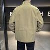 Men'S Jacket Spring New Stand-Up Collar Fashion Versatile Tooling Top Loose Casual Fashion Men'S Coat