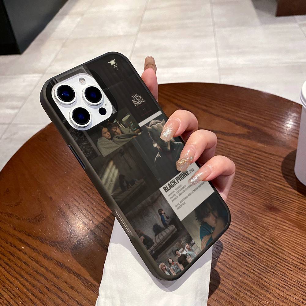 Horror Movie The B-Black P-Phone For IPhone 16 15 11 12 13 14 17 Pro Max PLUS Pro Soft Corrugated Silicone Back Phone Case
