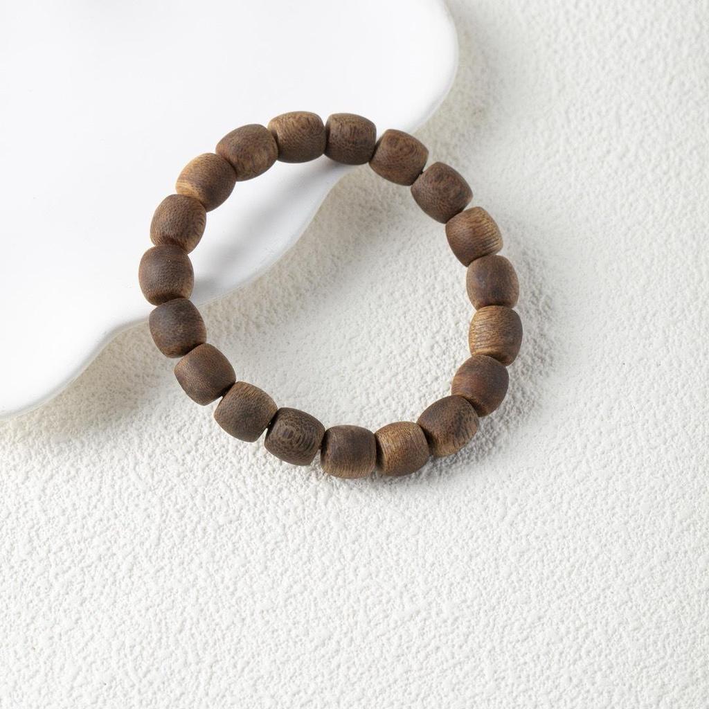 Natural Kynam Agarwood 108-Bead Multi-Strand Prayer Bracelet for Women and Men