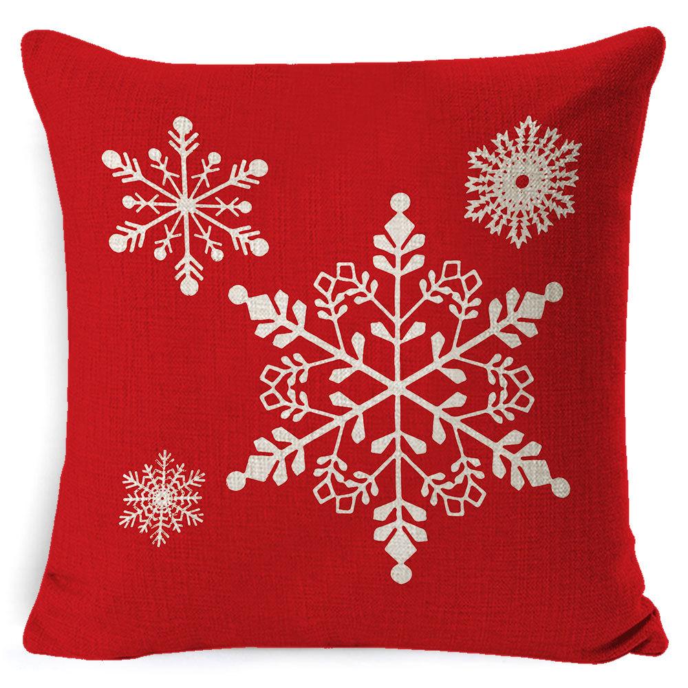 New Christmas Pillow Cover Four-piece Set Pillow Cushion Office Lumbar Backrest Decorative Backrest