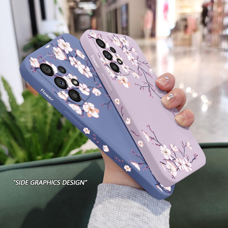 Plum Blossom Phone Case For Samsung A17 A16 A06 A54 A34 A24 A14 A15 A25 A35 A55 A73 A53 A33 A23 A13 A72 A52 A32 A22 4G 5G