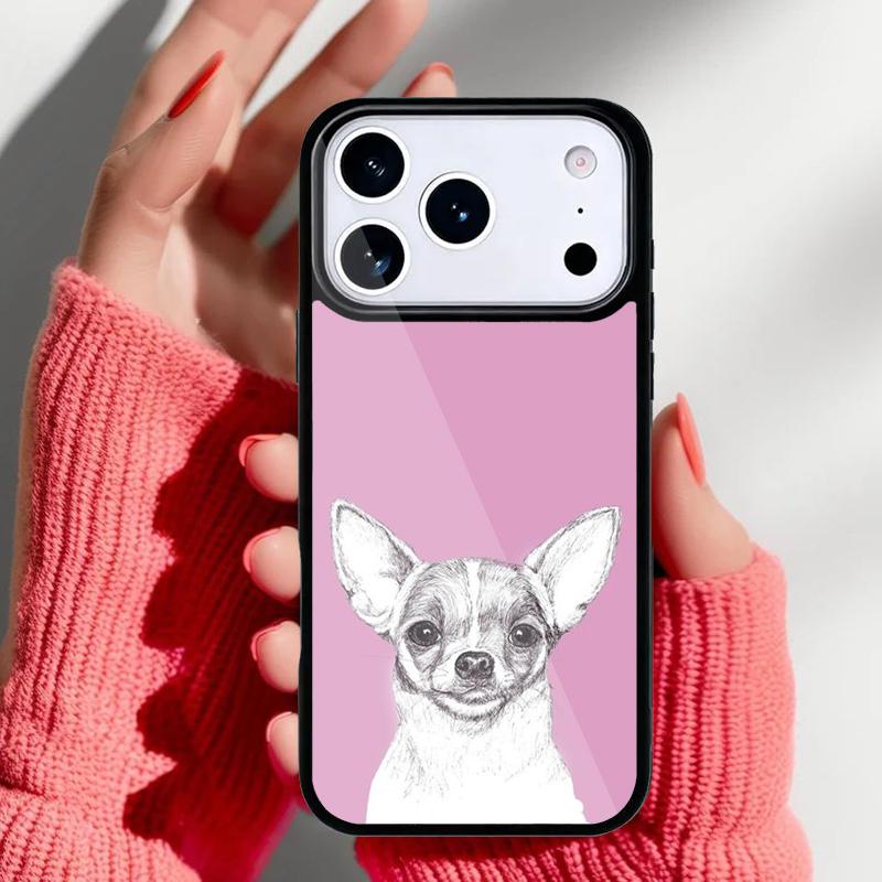 Cute Chihuahua Dog Mom Phone Case for iPhone 17 16 15 14 13 Pro Max Back Cover for 12 11 Pro Coque
