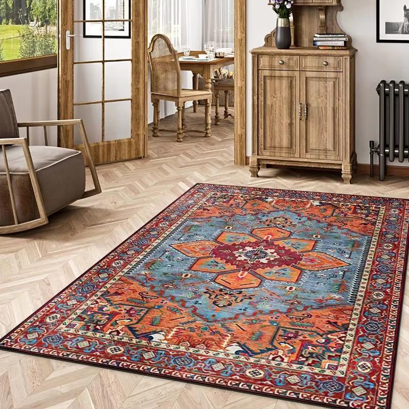 Türkiye Persian Carpet Vintage Ethnic Style Rug Living Room Decoration Rugs Living Room Bedroom Decoration Washroom Floor Mat