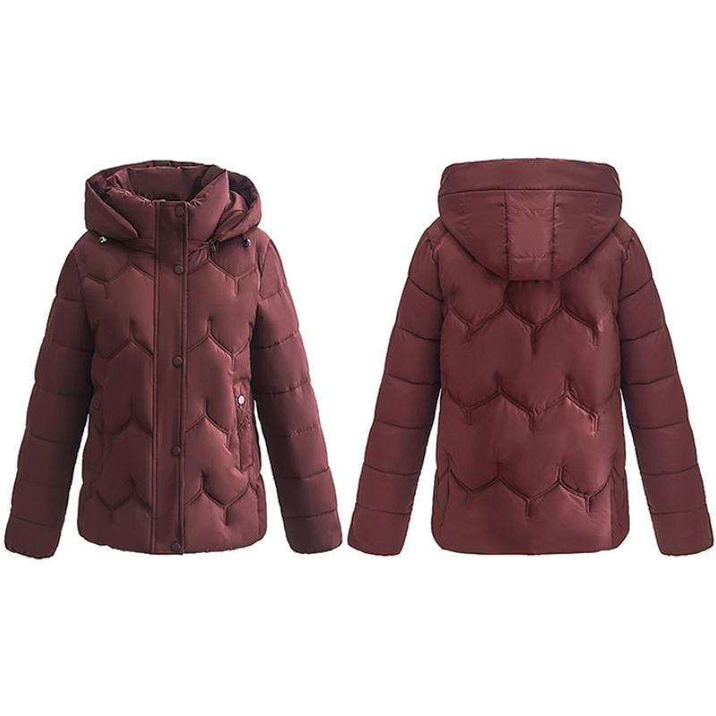 Women’s Short Hooded Windproof Thicken Warm Winter Jacket Gift for Mom
