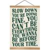 ZTGDA Slow Down You're Doing Fine Wall Art Poster, Daily Reminder Positive Affirmations Poster, Preppy Girly Apartment Decor, College Dorm Uplifting