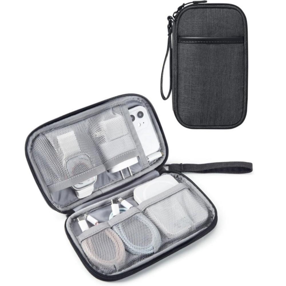 

Portable Fabric Travel Cable Bag Zipper Waterproof Digital Storage Pouch Data Cable Storage Bag Mobile Phone чёрный