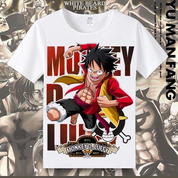 ONE PIECE T-shirt Luffy Sauron Printed Clothes Anime Peripheral Short Sleeve T-Shirt Loose Tide Comfortable Y2K