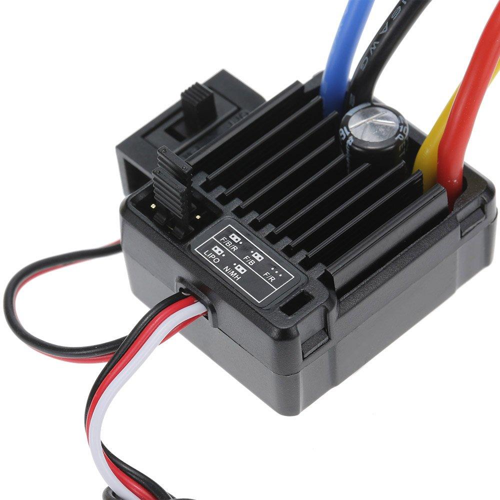 WP-1060-RTR Waterproof Brushed 2S-3S 60A ESC for 110 Scale Tamiya TRAXXAS REDCAT HSP HPI RC Car