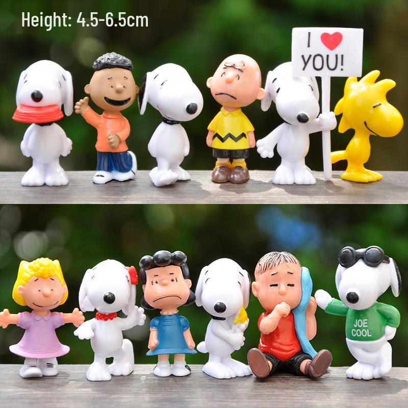 Anime Snoopy Puppy Doll Figure – White Dog Cake Desktop Ornament Blind Box